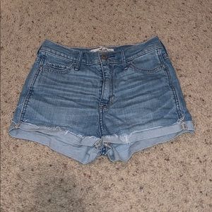 High rise jean shorts